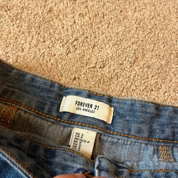 Forever 21 Jean Denim Mini Button-Up Skirt - Picture 3 of 4